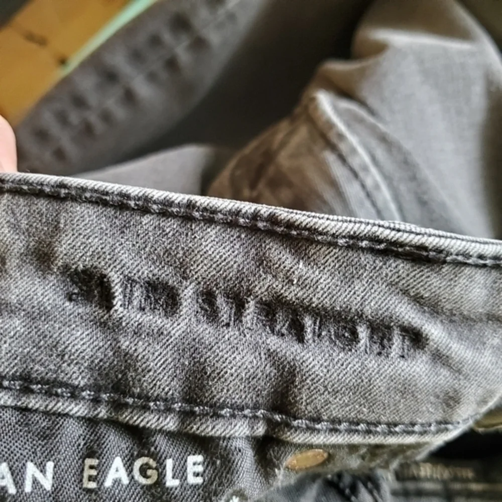 American Eagle Men's Slim Straight‎ Leg Black Wash Denim Jeans 32x30